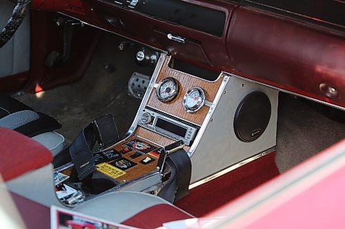 Console built by Harry Buhler for his restored 1968 Dodge Coronet 440. (Charlotte McConkey/The Brandon Sun)