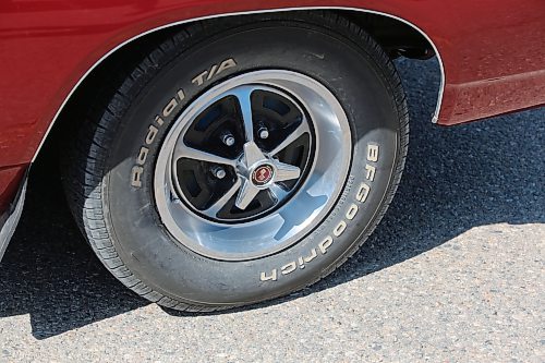 These new rims were put on by Harry Buhler as he restored his 1968 Dodge Coronet 440. (Charlotte McConkey/The Brandon Sun)