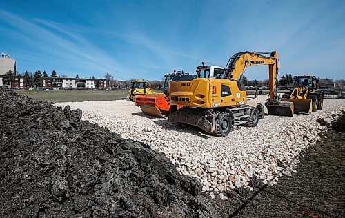 JOHN WOODS / FREE PRESS
Equipment has been moved in and work begun on the former Kapyong lands at Taylor and Kenaston Sunday, April 28, 2024. 

Reporter: ?