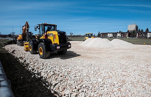 JOHN WOODS / FREE PRESS
Equipment has been moved in and work begun on the former Kapyong lands at Taylor and Kenaston Sunday, April 28, 2024. 

Reporter: ?