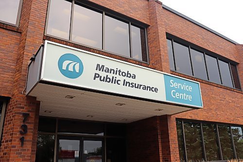 The exterior of Manitoba Public Insurance's service centre office in Brandon on Aug. 18. Unionized MPI workers are scheduled to go on strike today over a wage dispute with their employer. (Kyle Darbyson/The Brandon Sun)