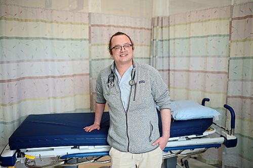 01052024
Soon-to-be medical school graduate Stefon Irvine, photographed at the Brandon Regional Health Centre, will be starting a northern and remote family medicine residency this summer.
(Tim Smith/The Brandon Sun)
***please double check details, I was given very little info from Wpg.***