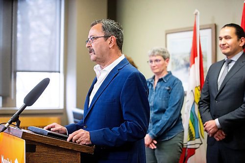 MIKAELA MACKENZIE / FREE PRESS

Mayor Brent Owen speaks after funding was announced for Carman Wellness Connections and a memorial in Carman on Wednesday, May 1, 2024. 


For Erik story.
