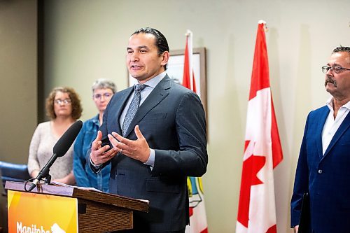 MIKAELA MACKENZIE / FREE PRESS

Premier Wab Kinew announces funding for Carman Wellness Connections and a memorial in Carman on Wednesday, May 1, 2024. 


For Erik story.