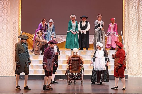 01052024
Cast members for the Assiniboine Theatre Company&#x2019;s presentation of AMADEUS perform a dress rehearsal at the Western Manitoba Centennial Auditorium in Brandon on Wednesday evening. The play opens today and runs until Saturday.
(Tim Smith/The Brandon Sun) 