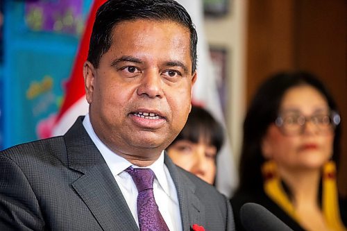 MIKAELA MACKENZIE / FREE PRESS

Federal Crown-Indigenous relations minister Gary Anandasangaree announces a Red Dress Alert system at the Manitoba Legislative Building on Friday, May 3, 2024. 


For Chris story.