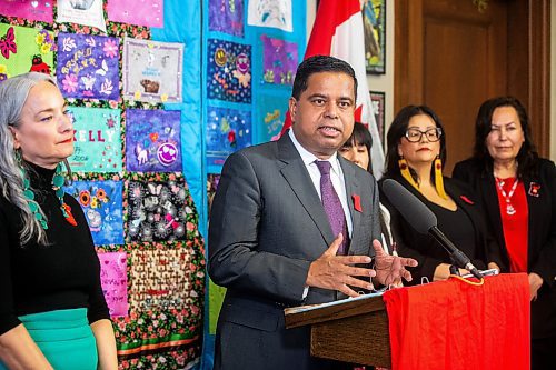 MIKAELA MACKENZIE / FREE PRESS

Federal Crown-Indigenous relations minister Gary Anandasangaree announces a Red Dress Alert system at the Manitoba Legislative Building on Friday, May 3, 2024. 


For Chris story.