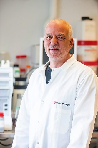 MIKAELA MACKENZIE / FREE PRESS

Steven Theriault, CEO of Cytophage, in their current labs on Friday, May 3, 2024. The bioscience company working in phage therapy is expanding and quadrupling its lab footprint.


For Gabby story.