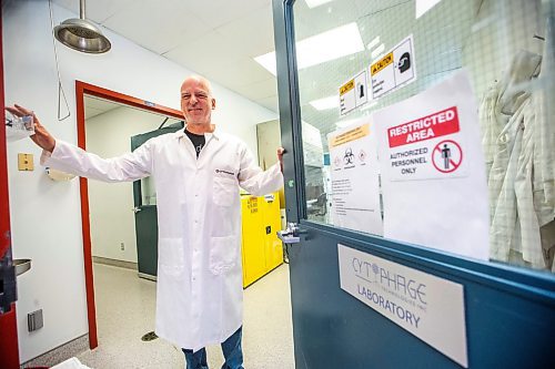 MIKAELA MACKENZIE / FREE PRESS

Steven Theriault, CEO of Cytophage, in their current labs on Friday, May 3, 2024. The bioscience company working in phage therapy is expanding and quadrupling its lab footprint.


For Gabby story.