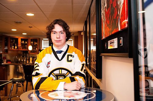 MIKAELA MACKENZIE / FREE PRESS

WHL draft top prospect Winnipegger Tyden Lafournaise on Thursday, April 18, 2024. 

For Mike story.