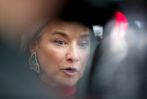 JOHN WOODS / FREE PRESS
Minister Nahanni Fontaine speaks to media after announcing $15 million for a MMIWG2S Endowment Fund at the Canadian Museum for Human Rights in Winnipeg, Sunday, May 5, 2024.

Reporter: stylet