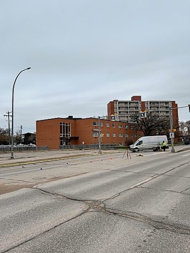 A pedestrian was struck by a vehicle on St. Mary’s Road on Saturday and later died. (Scott Gibbons / Free Press)
