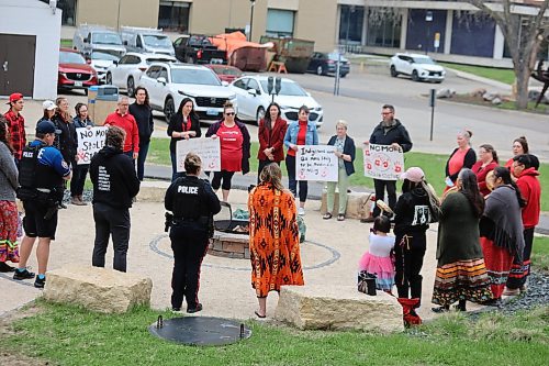 More than 30 people gather at BU on Monday to mark the national days of awareness. (Abiola Odutola/The Brandon Sun)