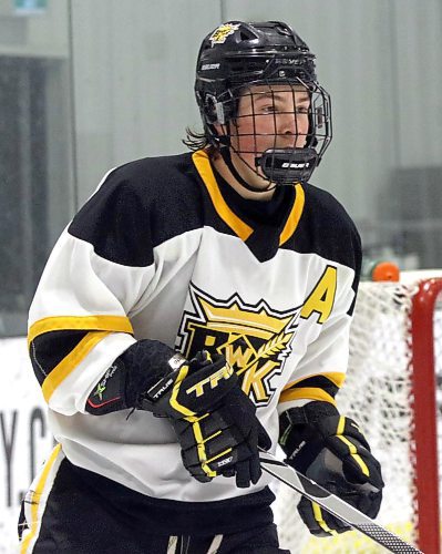 Hudson Champagne had 51 points in 28 regular season games with the U15 AAA Brandon Wheat Kings during the 2023-24 campaign. (Perry Bergson/The Brandon Sun)