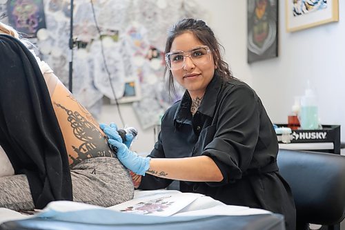 Ruth Bonneville / Free Press

49.8 The Creators - Tattoo artist

Photos of tattoo artist, Osheen Dhiman, as she works on a tattoo in her space at Ink Noir . 

Dhiman, 29, qualified as an architect in Punjab, India, where she is originally from. Whilst she&#x564; always wanted to be a tattoo artist, parental and cultural pressure forced her to pursue a more traditional career. Undeterred Dhiman took on  art jobs on the side,  whilst studying architecture, to pay for her apprenticeship with an Indian tattoo artist. Dhiman moved to Canada three years ago and has been working at Ink Noir for two years now. 

See Story by AV Kitching

May 6th,  2024
