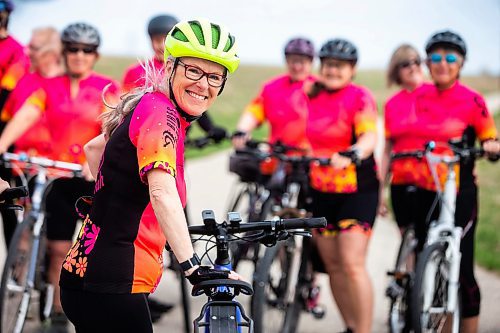 MIKAELA MACKENZIE / FREE PRESS

Sarah Gravelle-MacKenzie, founder of Cycling with Sarah, and the members of her cycling club at the Duff Roblin Parkway trail on Tuesday, May 7, 2024. The group, founded in 2022, is Manitoba&#x573; first senior women&#x573; cycling club, and currently has a 60-person long waitlist of those who want to join. 


For AV Kitching story.