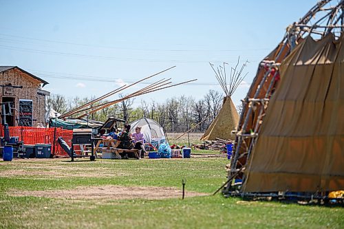 Mike Sudoma/Free Press
A few supporters watch over Camp Mercedes at the Brady Landfill Wednesday afternoon
May 8, 2024