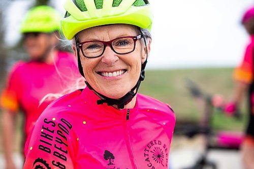 MIKAELA MACKENZIE / FREE PRESS

Sarah Gravelle-MacKenzie, founder of Cycling with Sarah, and the members of her cycling club at the Duff Roblin Parkway trail on Tuesday, May 7, 2024. The group, founded in 2022, is Manitoba&#x573; first senior women&#x573; cycling club, and currently has a 60-person long waitlist of those who want to join. 


For AV Kitching story.