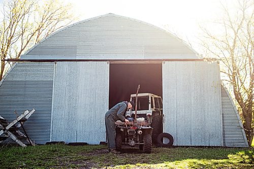 MIKAELA MACKENZIE / FREE PRESS

Jonathan Bouw sets up the quad to weigh and tag new calves on Edie Creek Angus ranch near Anola on Wednesday, May 8, 2024. 


