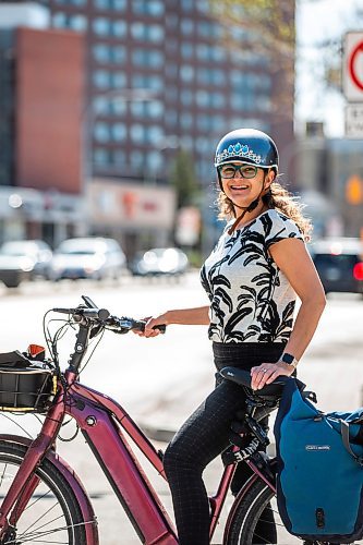 MIKAELA MACKENZIE / FREE PRESS

Patty Wiens, who has been named the new &#x201c;bicycle mayor of Winnipeg&#x201d; by BYCS (an Amsterdam-based social enterprise), with her bike on Thursday, May 9, 2024. 

For Nicole story.

