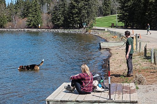 09052024
Johannes Wingefeld throws a stick for his dog Willy as Janine Wingefeld looks on while visiting Riding Mountain National Park from Germany on Thursday. The Wingefeld&#x2019;s are spending six month&#x2019;s travelling Canada and began their trip five weeks ago in Halifax.
(Tim Smith/The Brandon Sun)