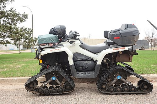 09052024
The Can-Am Outlander ATV owned by Captain Sam Agustin, Chaplain 2PPCLI at CFB Shilo. Agustin drives the ATV year-round and is well known on base because of his unique ride. (Tim Smith/The Brandon Sun)