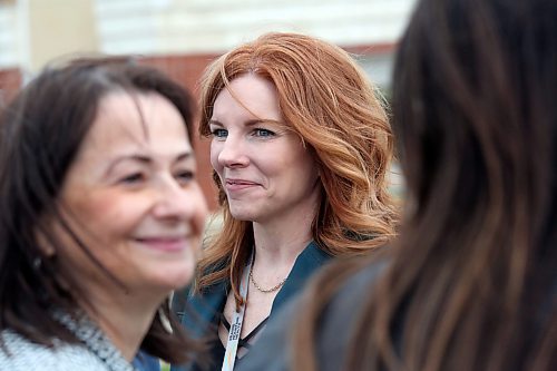 Prairie Mountain Health CEO Treena Slate attended the province's media conference in Carberry on Friday morning. (Matt Goerzen/The Brandon Sun)