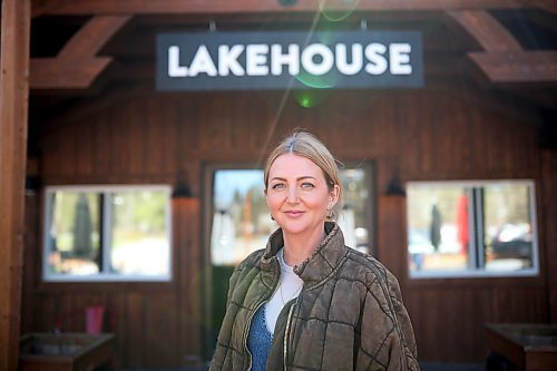 09052024
Karly McRae, President of Lakehouse Properties and President of the Clear Lake Country Destination Enrichment Organization, outside The Lakehouse restaurant in Wasagaming on Friday. McRae spoke about coming together as a community rather than focusing on divisiveness in the wake of the Parks Canada decision to ban all watercraft from Clear Lake for the 2024 season.   (Tim Smith/The Brandon Sun)