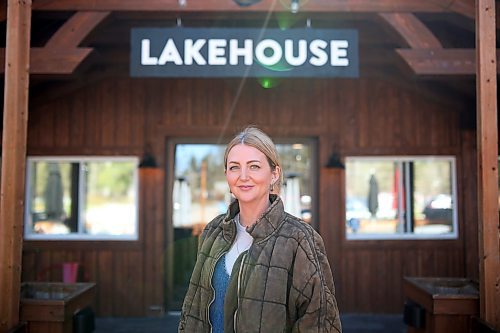 09052024
Karly McRae, President of Lakehouse Properties and President of the Clear Lake Country Destination Enrichment Organization, outside The Lakehouse restaurant in Wasagaming on Friday. McRae spoke about coming together as a community rather than focusing on divisiveness in the wake of the Parks Canada decision to ban all watercraft from Clear Lake for the 2024 season.   (Tim Smith/The Brandon Sun)