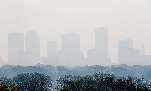 JOHN WOODS / FREE PRESS
Smoke from a northern fire blows into Winnipeg Sunday, May 12, 2024. 

Reporter: tyler