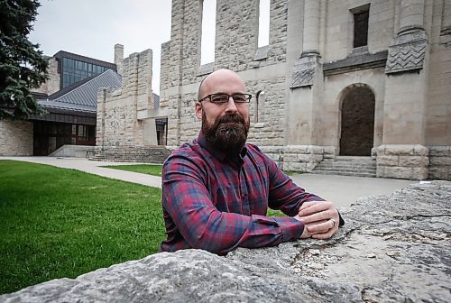 JOHN WOODS / FREE PRESS
Roland Rivard, executive director of the Catholic School of Evangelization which runs the St Malo Catholic Camp, a summer camp in St Malo, is photographed at St Boniface Cathedral in Winnipeg Monday, May 13, 2024. Rivard&#x2019;s program and other summer camp programs in Manitoba are experiencing a cut in funding. Manitoba Camps Association is questioning why the NDP are cutting funding to summer camps.

Reporter: Nicole