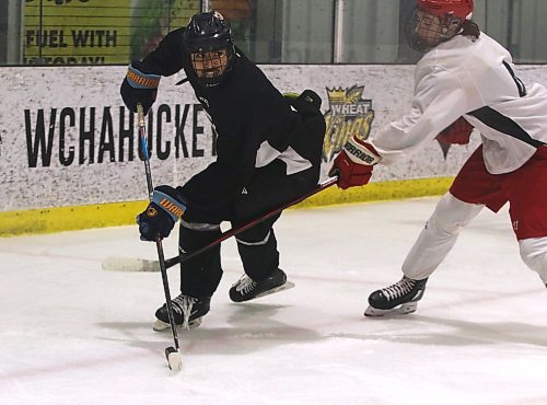Winnipeg forward Prabh Bhathal scored 96 goals in 51 games across three leagues last winter, and the Brandon Wheat Kings rewarded him by drafting him with the 36th overall pick in the Western Hockey League draft last Thursday. He is shown at Hockey Manitoba's Program of Excellence top-40 camp in Brandon at J&G Homes Arena last weekend. (Perry Bergson/The Brandon Sun)