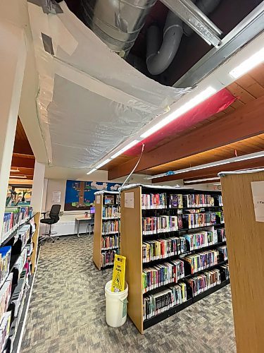 MIKE DEAL / FREE PRESS
For the past two years, a leak has been left to fester in Fort Garry Public Library &#x2014; and advocates say it points to a bigger issue with funding of public services like libraries in Winnipeg.
See Joyanne Pursaga story
240514 - Tuesday, May 14, 2024.