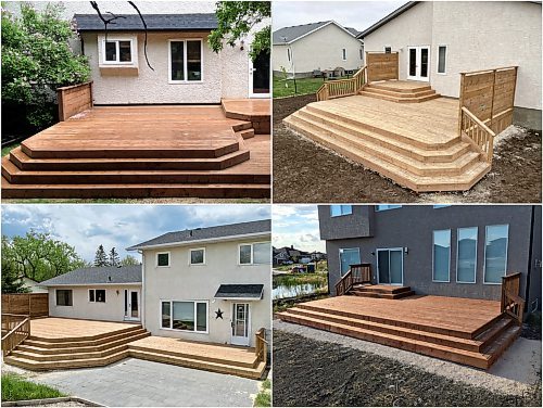 Marc LaBossiere / Free Press
To eliminate too many railings, deck designs often incorporate wrap-stairs to all tiers of the deck.