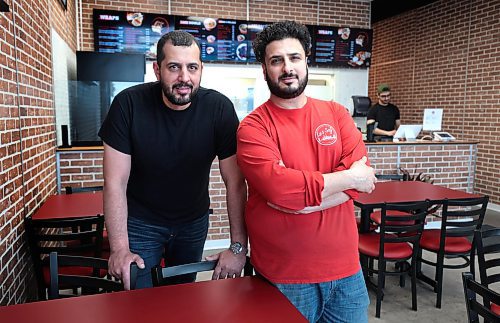 Ruth Bonneville / Free Press

BIZ - minimum wage

Photo of business partners Mohammad Barari (left) and  Adam Tayfour, co-owners of Les Saj, a Middle Eastern restaurant at their new location at1857 Grant.  

Story;  A $20 per hour minimum wage would mean staff reductions or increased prices, Adam predicts. This is for an article about a Canadian Federation of Independent Business report saying more than 23,000 small Manitoba business would risk losing profitability if minimum wage rose to $20 per hour (a wage advocates have been calling for).

See Gabby's story

May 15th, 2024
