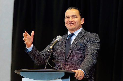 MIKE DEAL / FREE PRESS
Premier Wab Kinew speaks during the opening remarks of Public Safety Summit taking place at the RBC Convention Centre.
240430 - Tuesday, April 30, 2024.