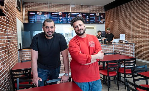 Ruth Bonneville / Free Press

BIZ - minimum wage

Photo of business partners Mohammad Barari (left) and  Adam Tayfour, co-owners of Les Saj, a Middle Eastern restaurant at their new location at1857 Grant.  

Story;  A $20 per hour minimum wage would mean staff reductions or increased prices, Adam predicts. This is for an article about a Canadian Federation of Independent Business report saying more than 23,000 small Manitoba business would risk losing profitability if minimum wage rose to $20 per hour (a wage advocates have been calling for).

See Gabby's story

May 15th, 2024
