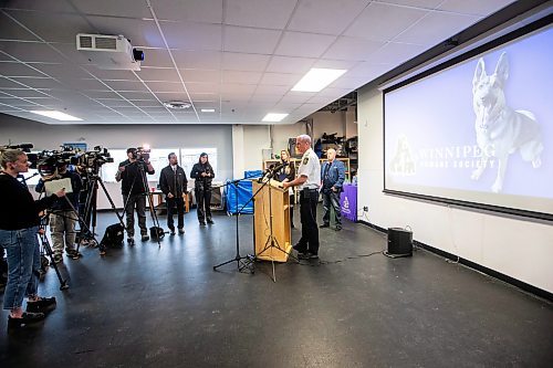 MIKAELA MACKENZIE / FREE PRESS

Leland Gordon, manager of animal services for the City of Winnipeg, speaks to media about the seizure of 68 dogs from a residence in Winnipeg on Wednesday, May 15, 2024. 

For Nicole story.

