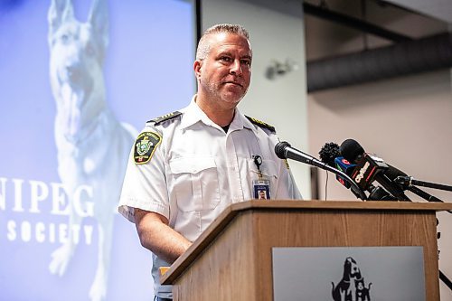 MIKAELA MACKENZIE / FREE PRESS

Leland Gordon, manager of animal services for the City of Winnipeg, speaks to media about the seizure of 68 dogs from a residence in Winnipeg on Wednesday, May 15, 2024. 

For Nicole story.

