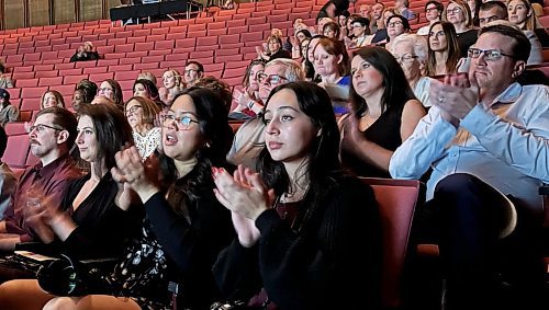 The audience applauds during the Women of Distinction awards Wednesday evening at the Western Manitoba Centennial Auditorium. (Michele McDougall/The Brandon Sun)