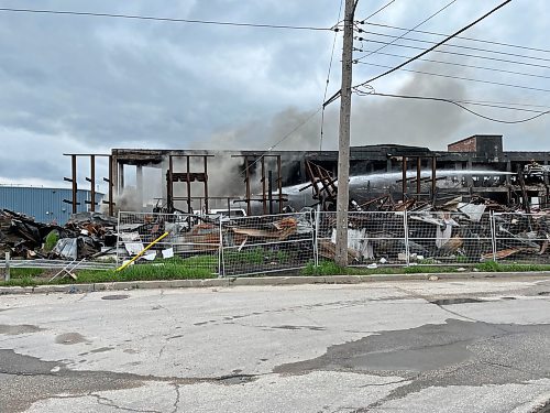 Russell Wangersky / Free Press 
Anco Lumber at 960 Logan Ave., was on fire Saturday, May 18, 2024. 