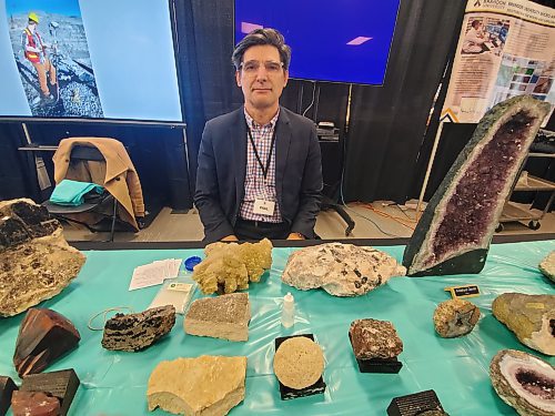 2024 Geoscience Conference local organizing committee chair Paul Alexandre says there are still vast regions of Manitoba that need more focus. (Abiola Odutola/The Brandon Sun)