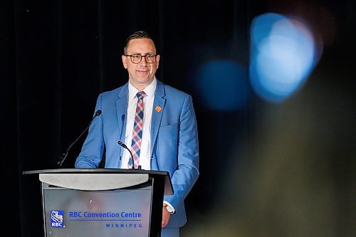 MIKE DEAL / FREE PRESS
Ryan Kuffner, President &amp; CEO at Economic Development Winnipeg during the start of the EDW&#x2019;s AGM, Thursday morning.
240523 - Thursday, May 23, 2024.