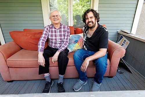 MIKE DEAL / FREE PRESS
George Toles (left) is the director and Kevin Ramberran (right) is the co-producer and co-star of the 28th Minute&#x2019;s upcoming production of playwright Annie Baker&#x2019;s The Antipodes, running May 29-June 2.
240523 - Thursday, May 23, 2024.