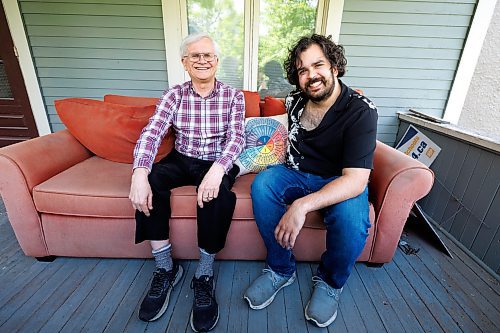 MIKE DEAL / FREE PRESS
George Toles (left) is the director and Kevin Ramberran (right) is the co-producer and co-star of the 28th Minute&#x2019;s upcoming production of playwright Annie Baker&#x2019;s The Antipodes, running May 29-June 2.
240523 - Thursday, May 23, 2024.