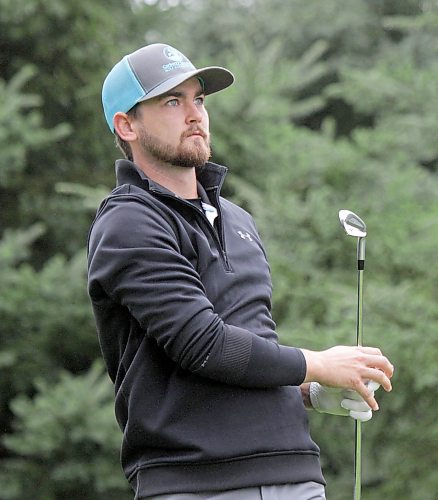 Joel Baron, shown during the 2021 Tamarack golf tournament, likes Carberry's chances of defending its PMGL title again this year. (Thomas Friesen/The Brandon Sun)