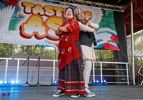 JOHN WOODS / FREE PRESS
U of MB Nepali cultural group performs a traditional song and dance during Taste of Asia at the Forks Sunday, May 26, 2024. 

Reporter: standup