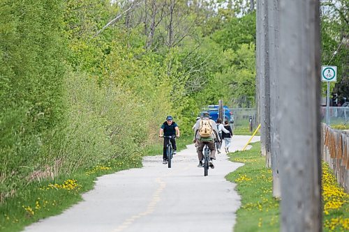 MIKE DEAL / FREE PRESS
People use the Transcona Trail close to the area where a Transcona Collegiate student was walking (McMeans and Hoka St) and was struck in the head by a hawk believed to be nesting in the area. 
240527 - Monday, May 27, 2024.