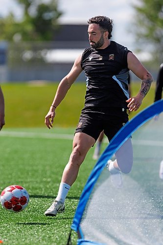 MIKE DEAL / FREE PRESS
Valour FC Jordan Swibel (9) during practice at the Ralph Cantafio Soccer Complex Wednesday.
240529 - Wednesday, May 29, 2024.