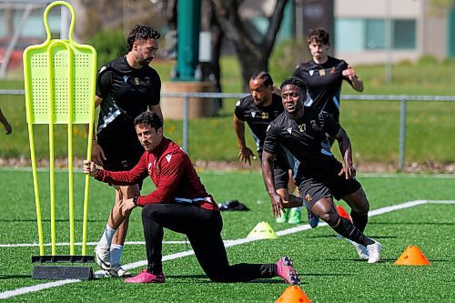 MIKE DEAL / FREE PRESS
Valour FC Raphael Ohin (27) during practice at the Ralph Cantafio Soccer Complex Wednesday.
240529 - Wednesday, May 29, 2024.